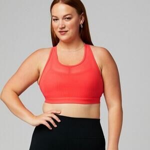 Faye High Impact Sports Bra, Coral Crush womens size Large NWT